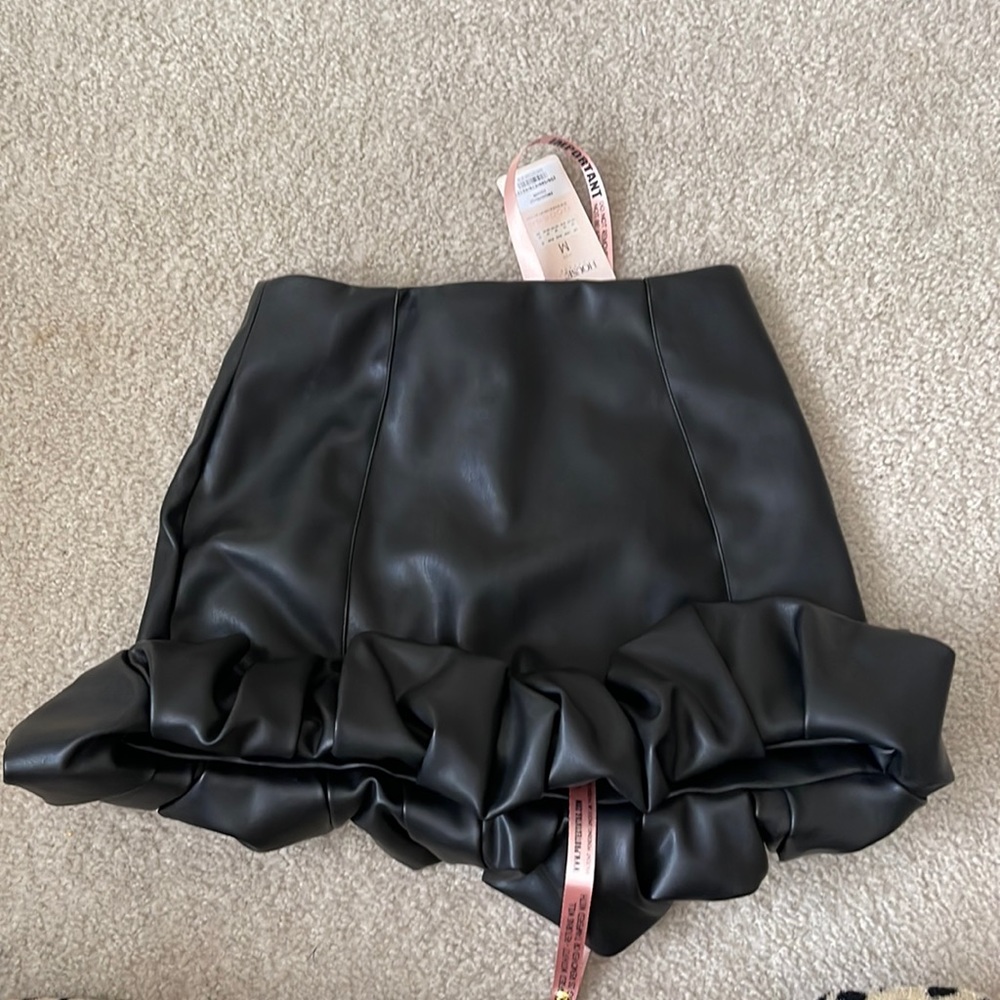 House of CB Leather Mini Skirt